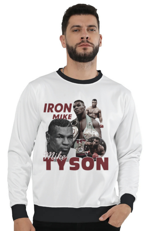 Iron Mike Tyson Boxing Legend Photo Collage Crewneck Sweatshirt