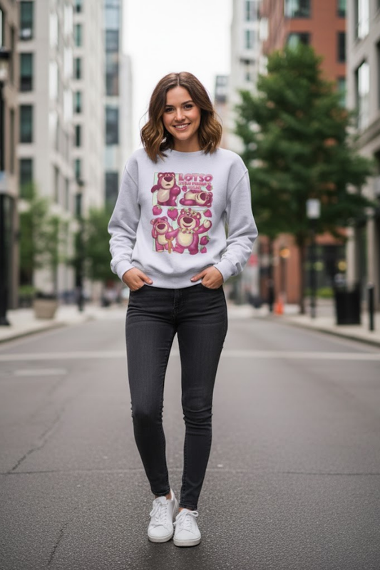 Lotso Strawberry Bear Comic Panel Sweatshirt