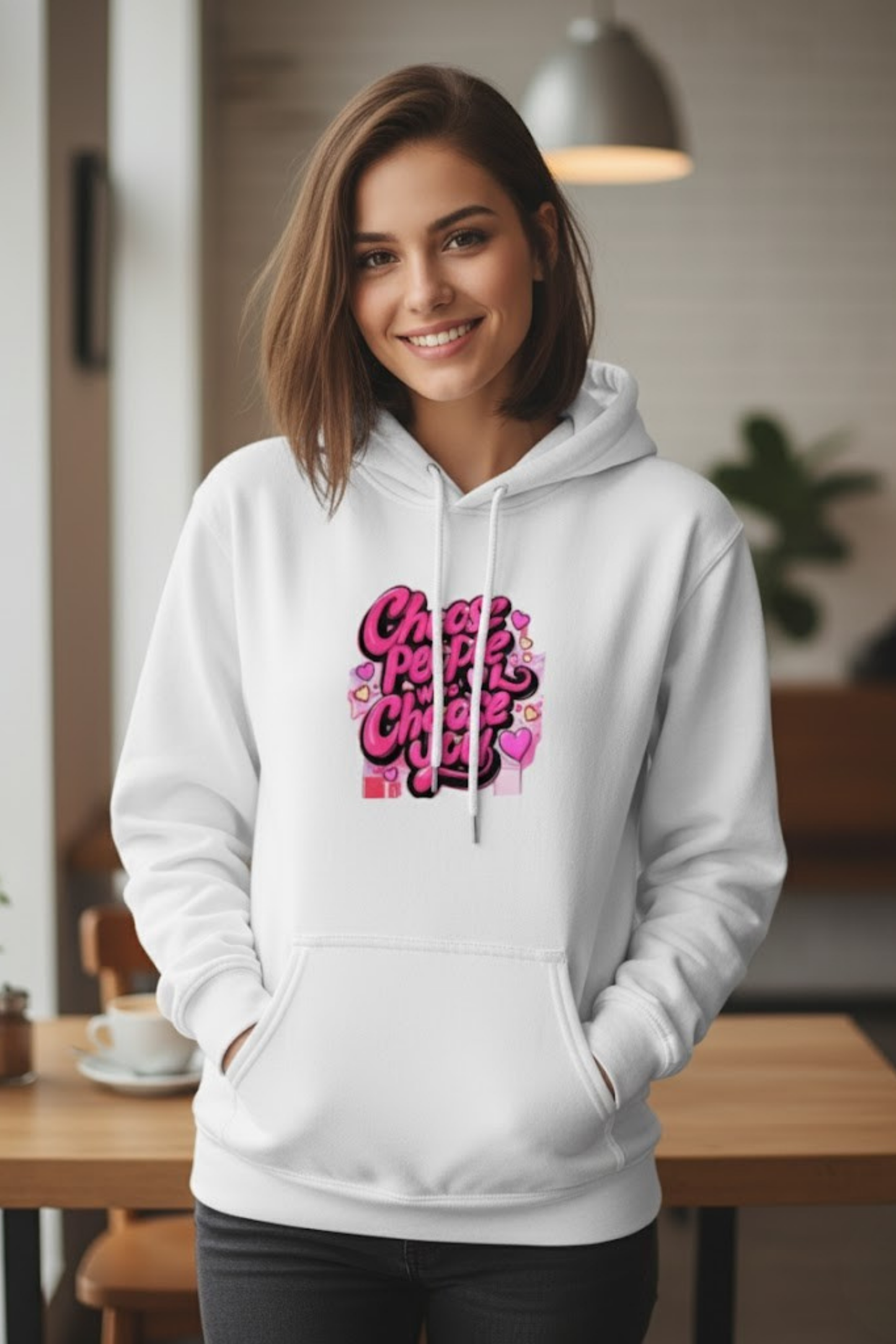 Crazy People Who Choose You - Pink Love Hoodie