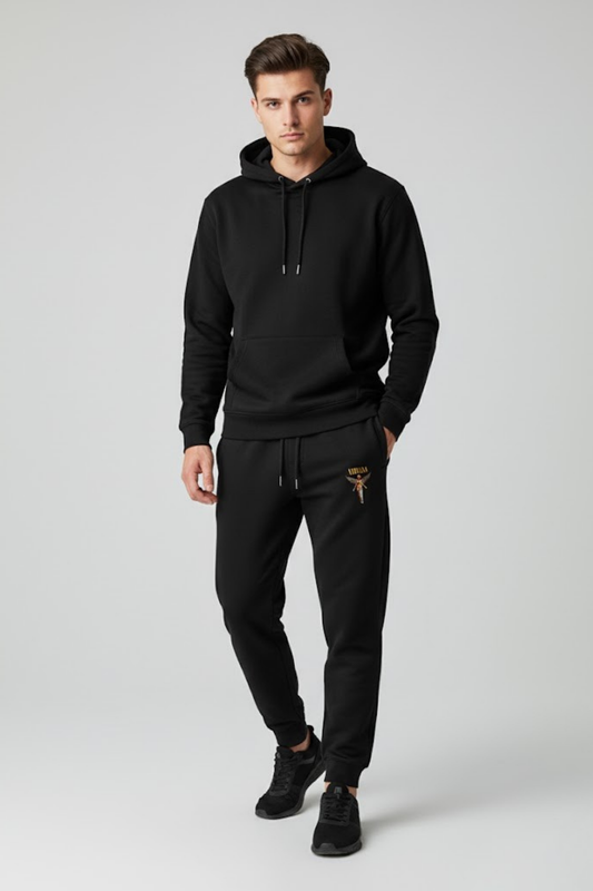 Nirvana 'In Utero' Angel Black Fleece Joggers