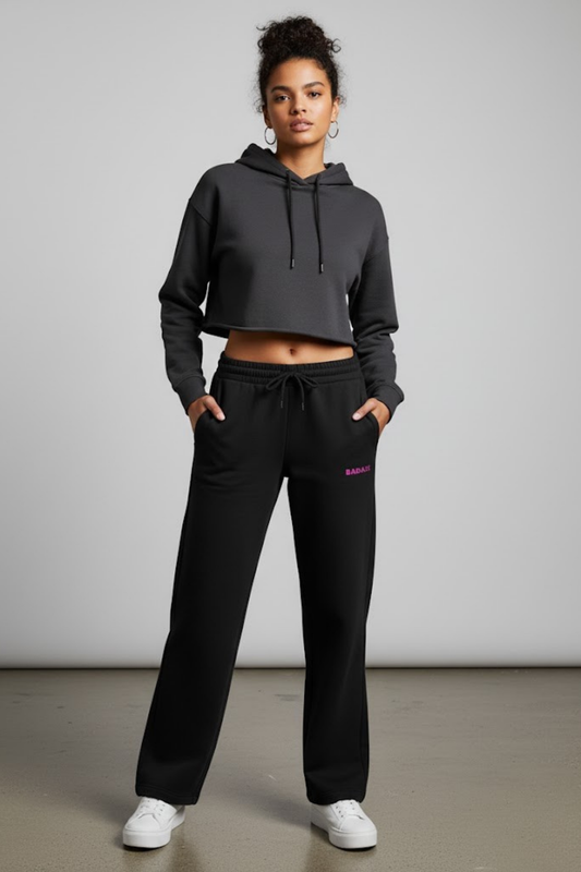 BADASS Wide-Leg Fleece Joggers
