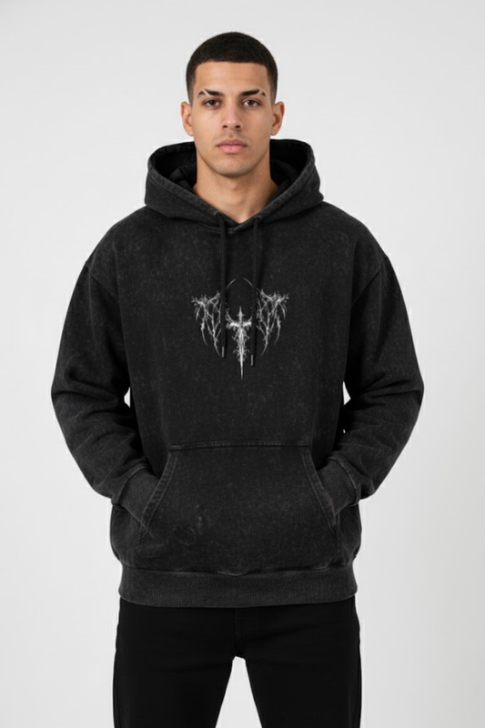 The Abyssal Crown"Acid Washed Hoodie