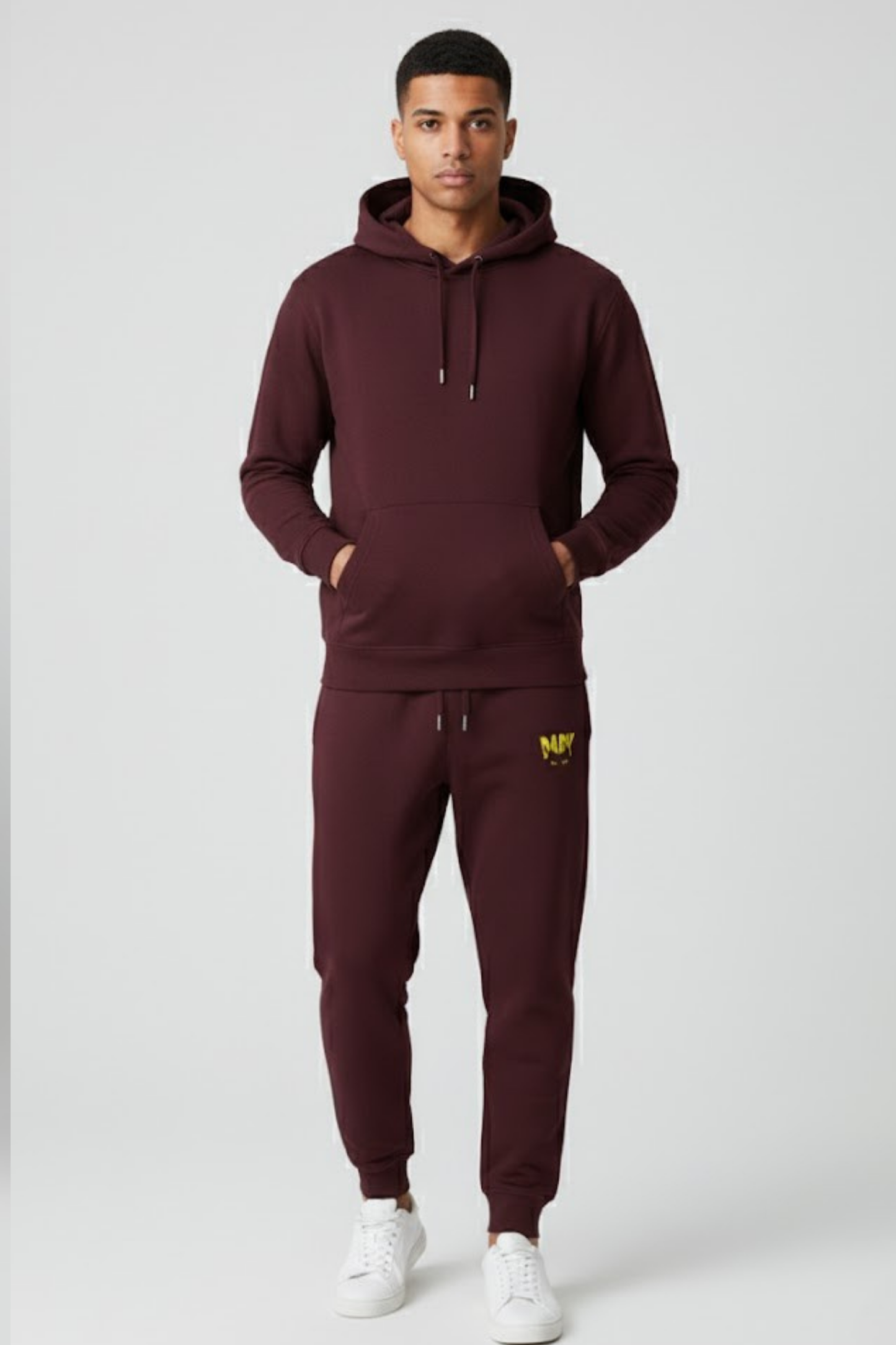 DARK" Glowing Eyes Embroidered Joggers