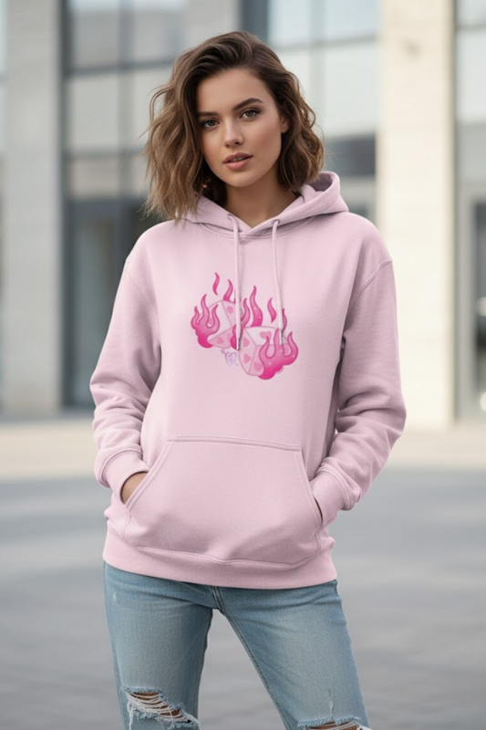 Flaming Dice Oversized Hoodie