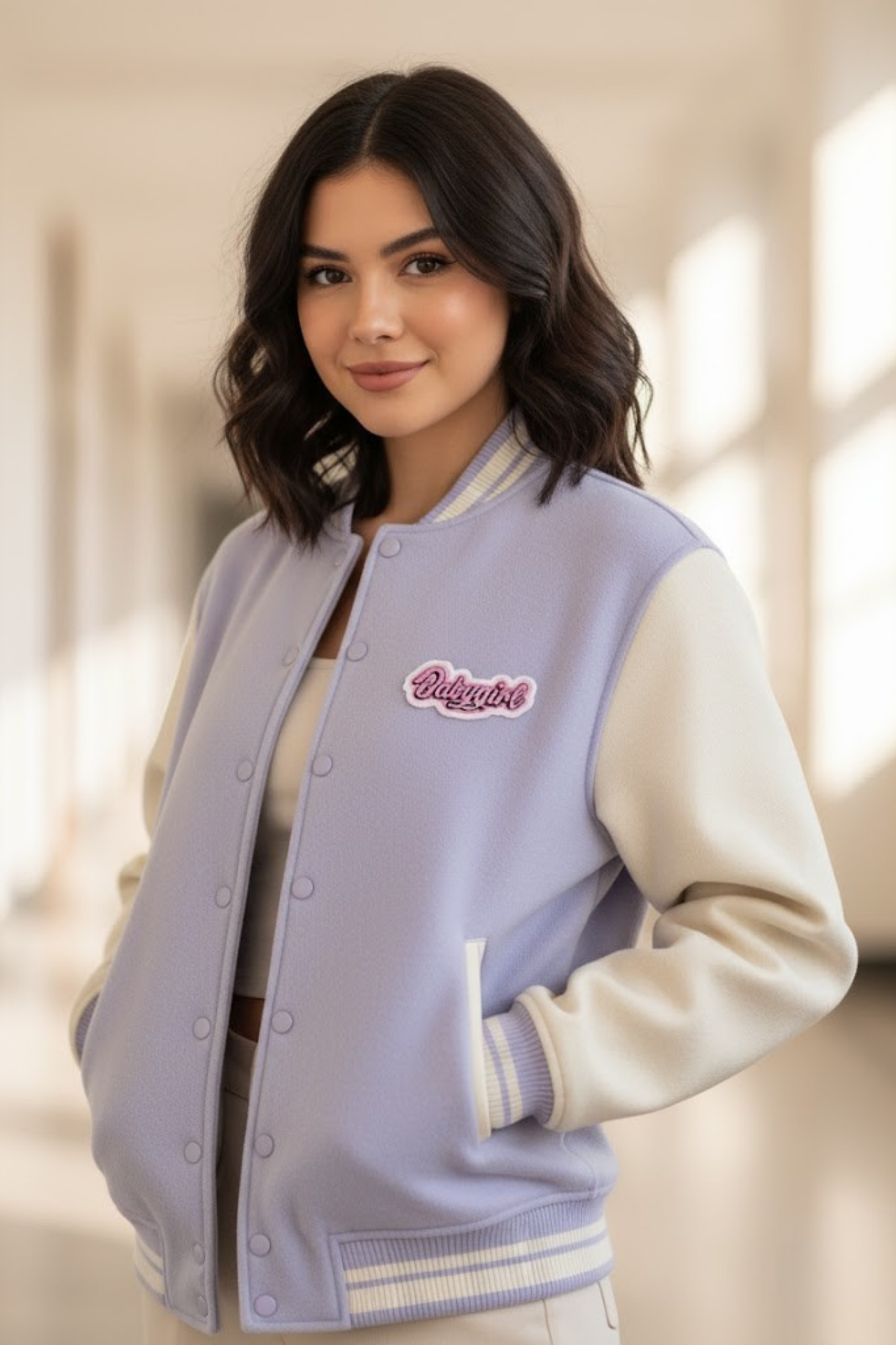 Dollcore Aesthetic: 'Babygirl' Varsity Jacket