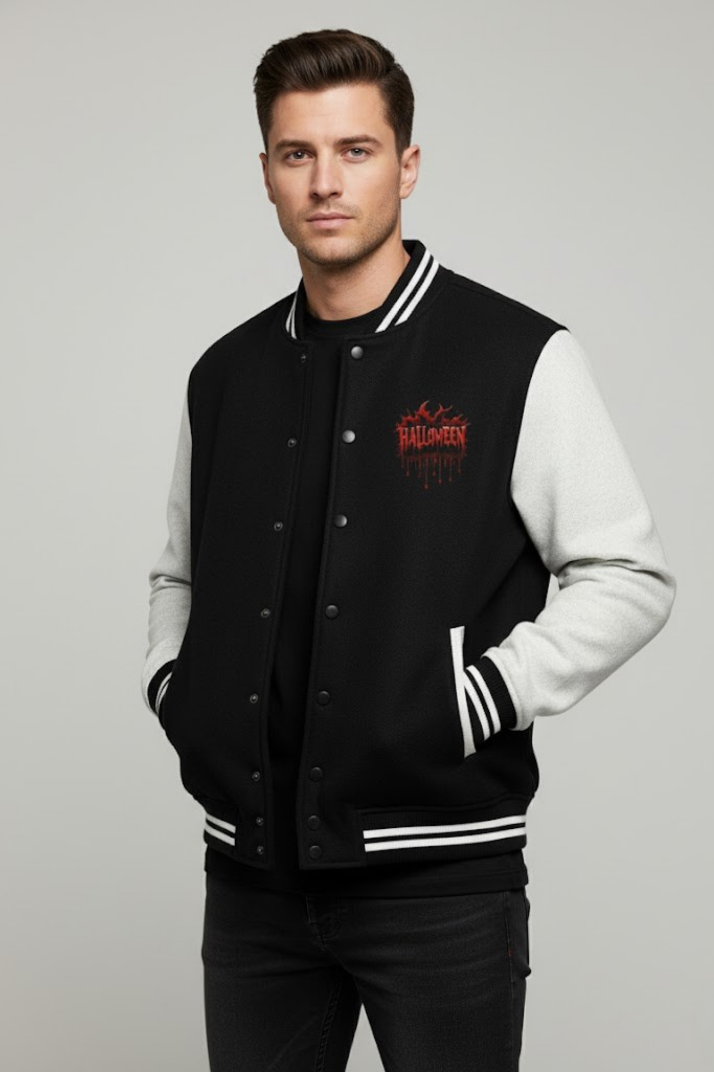 The Spooky Season Varsity Jacket