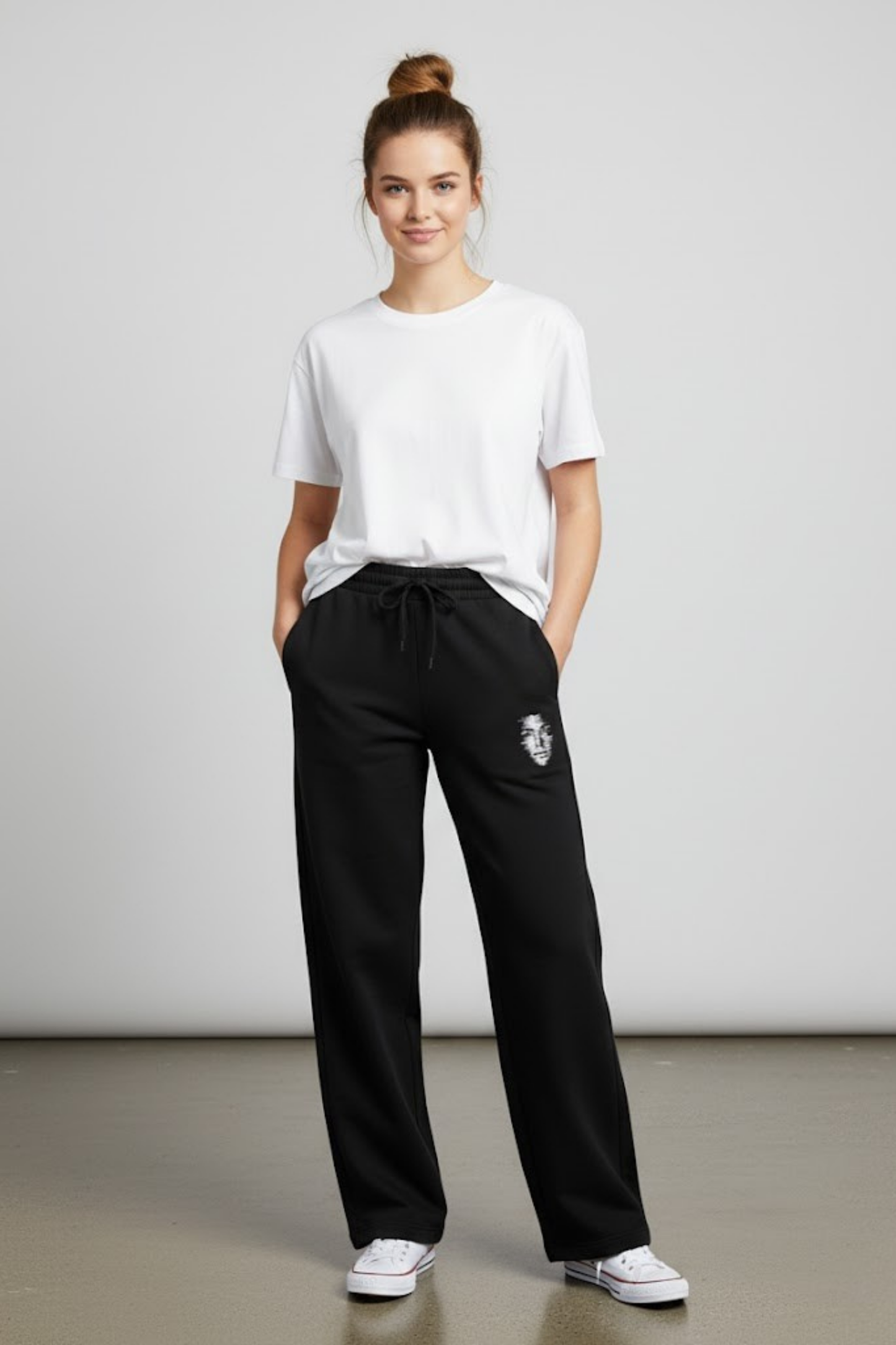 Static Vision Wide-Leg Graphic Sweatpants