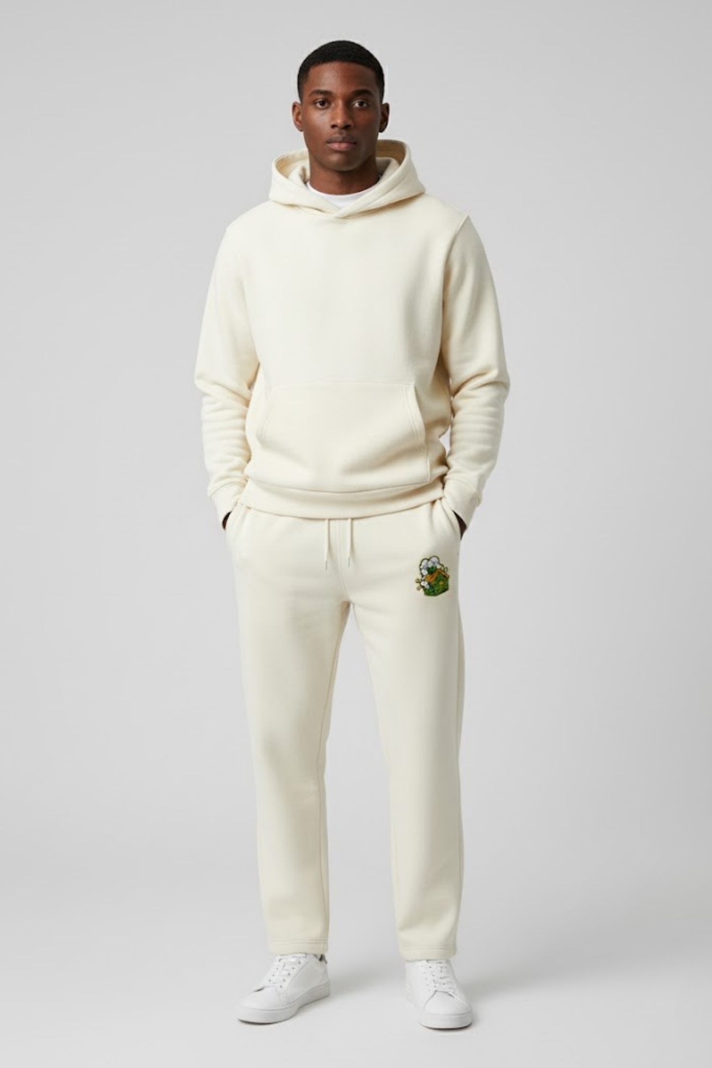 Cozy Cottage Cream Wide-Leg Sweatpants