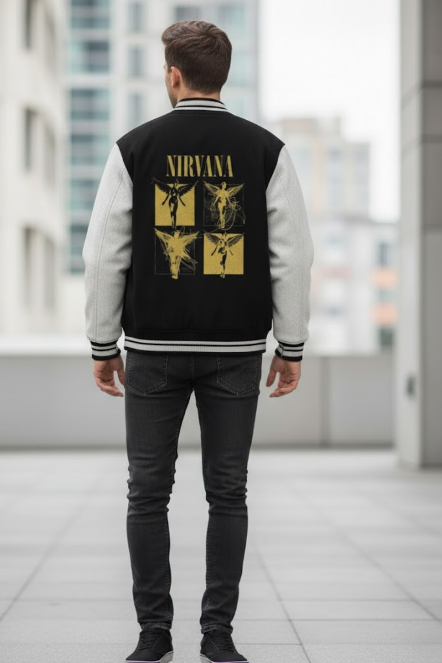 Retro Throwback Varsity Jacket - Nirvana, Ferrari, BMW Edition