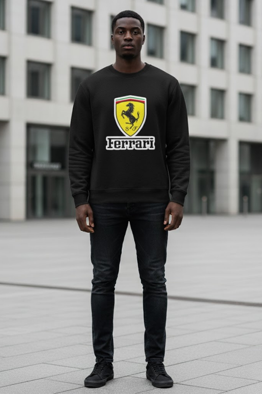 Iconic Ferrari Scudetto Shield Crewneck Sweatshirt