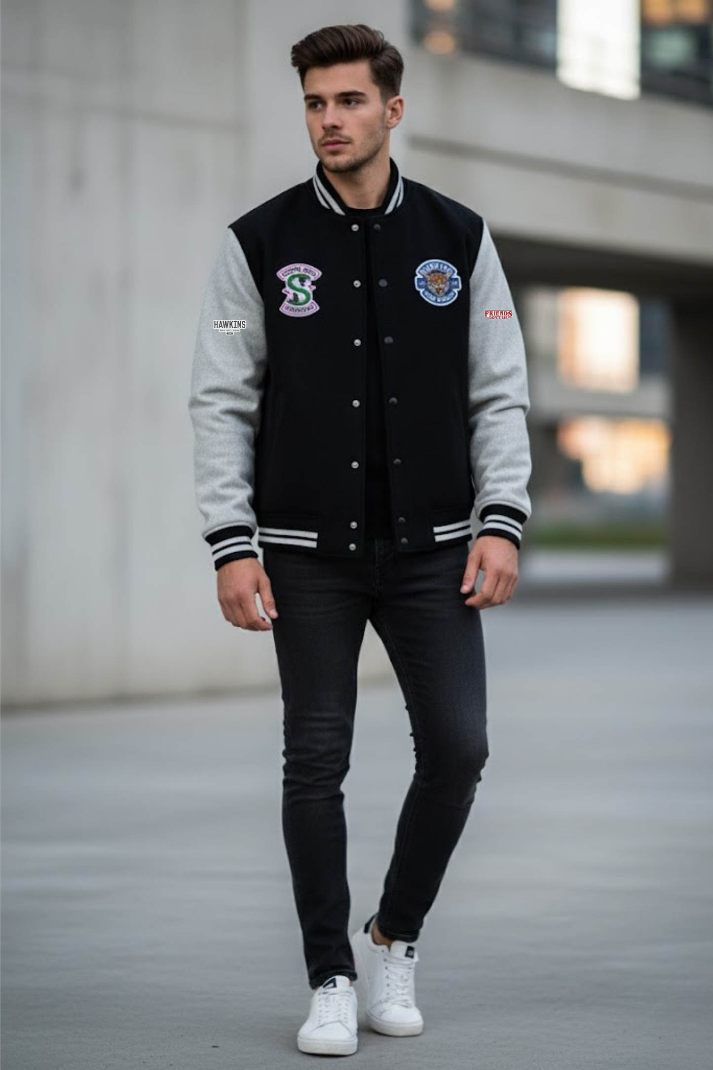 Ultimate Retro Pop Culture Varsity Jacket