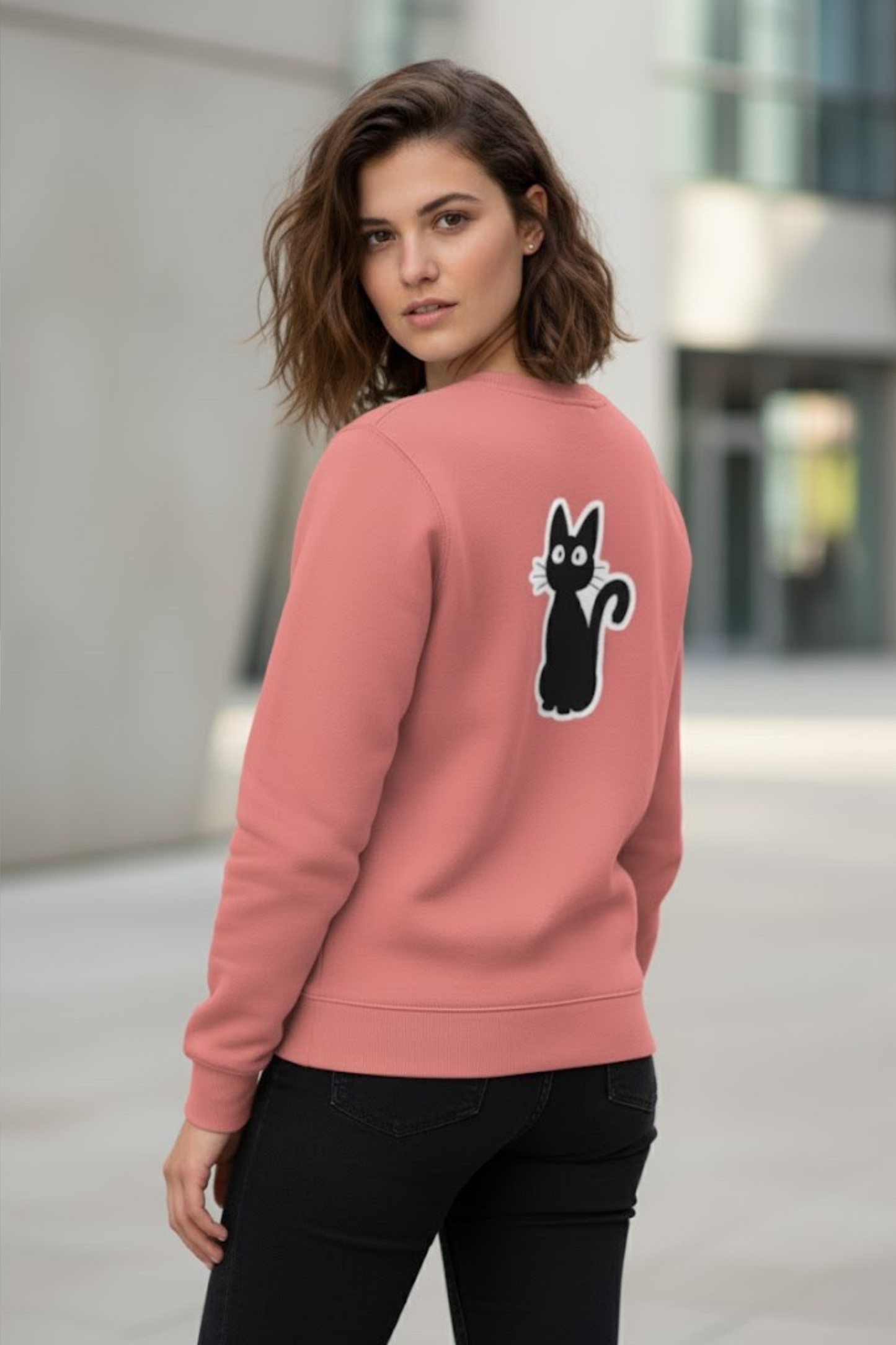 The Sneaky Cat Peeker Crewneck Sweatshirt