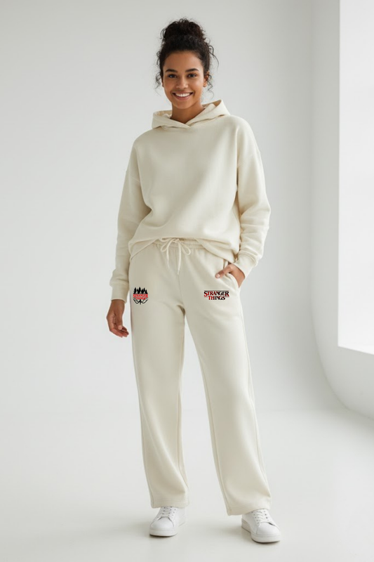 Stranger Things Dual Logo Cream Comfort Sweatpants