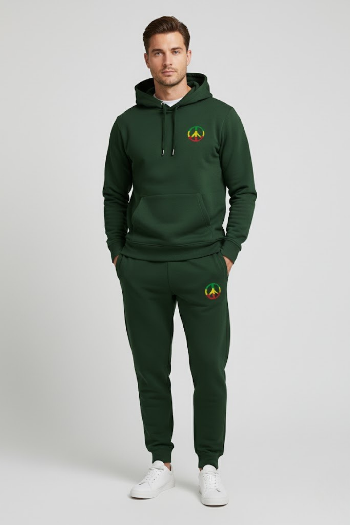 Positive Flow Joggers | Reggae Peace Emblem