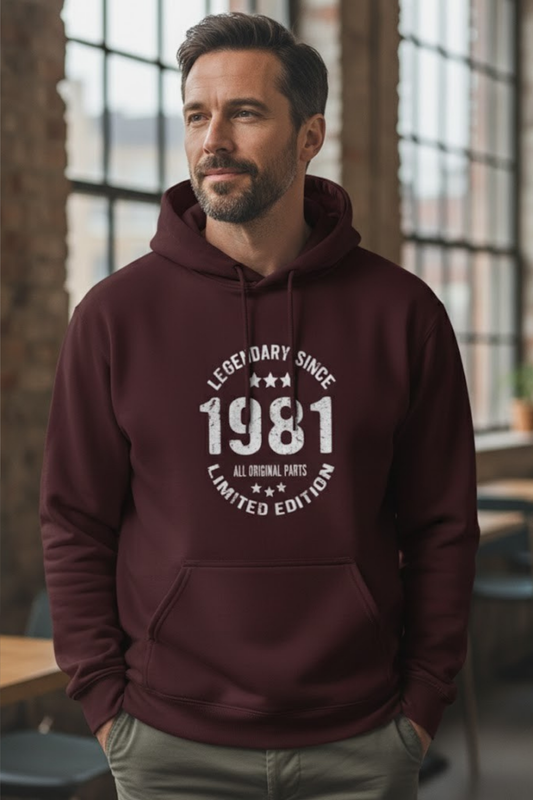 Custom Vintage Birthday Hoodie Aged to Perfection