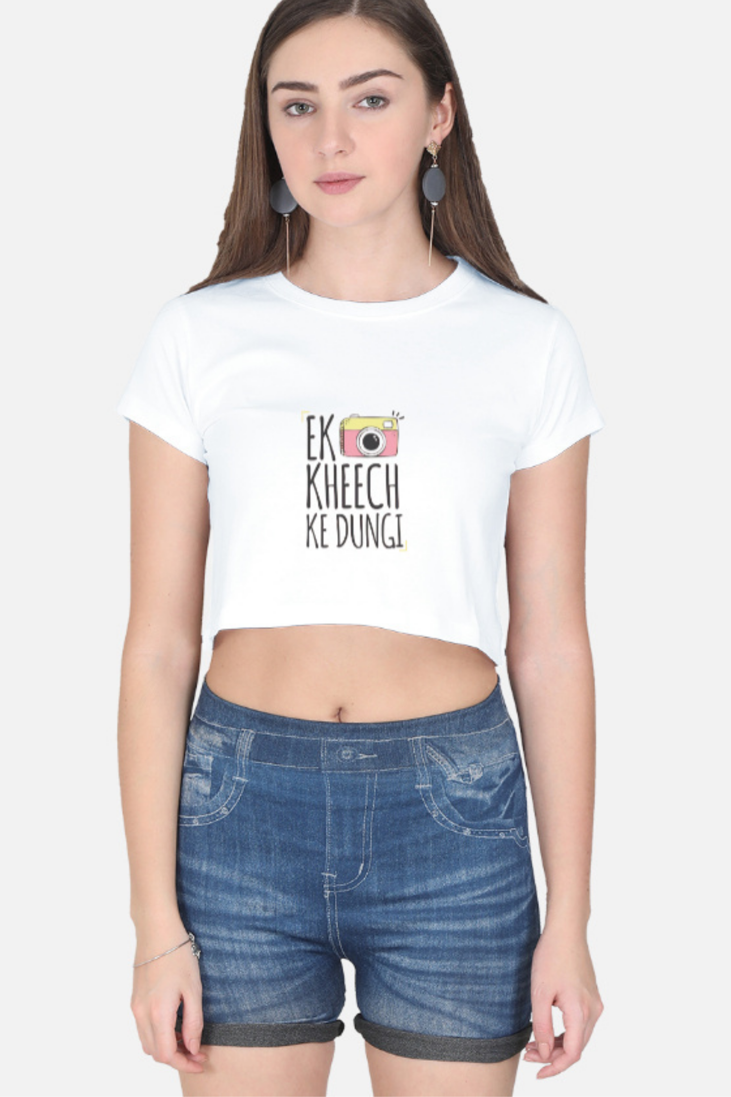 Ek Kheech Ke Dungi" Graphic Crop Tee