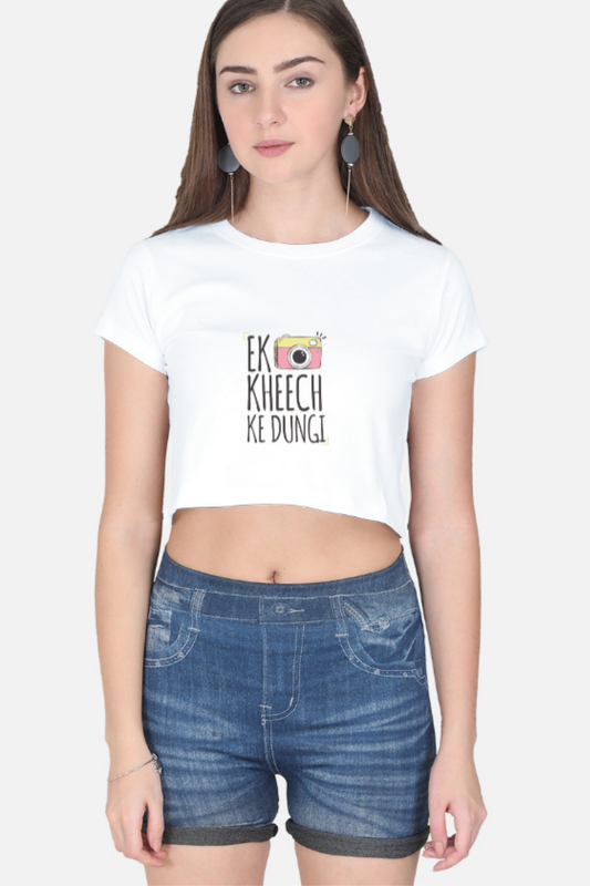 Ek Kheech Ke Dungi" Graphic Crop Tee