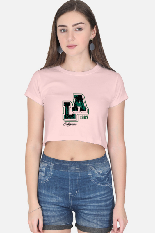 LA California 1987 Crop Top – West Coast Retro Vibes