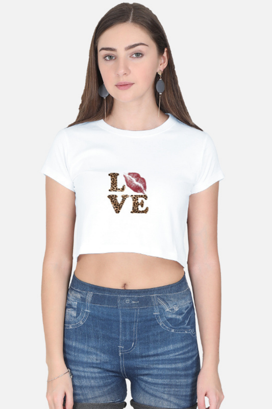Leopard Love Kiss Crop Tee