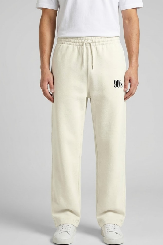 90’s Nostalgia Relaxed Fit Sweatpants - Cream