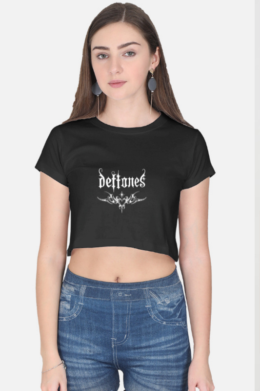 Deftones Gothic Heart Crop Tee