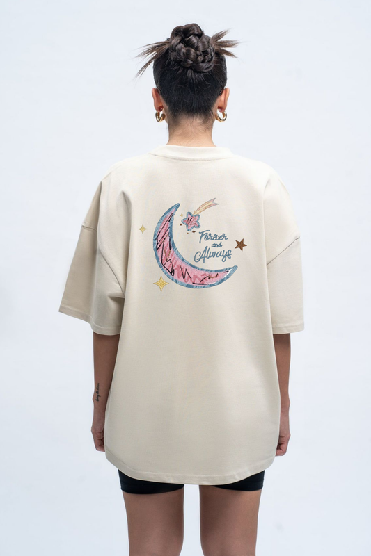 "Forever & Always" Crescent Moon Tee