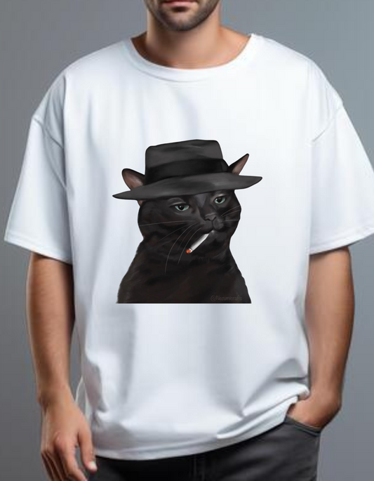 Alaseee "Mafia Cat" Oversized Tee