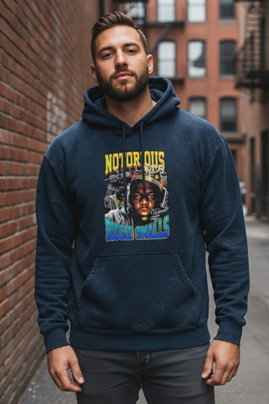 The Notorious B.I.G. 'Biggie Smalls' Acid Wash Hoodie