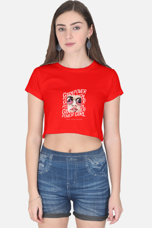 "Girl Power" Pop Art Crop Tee