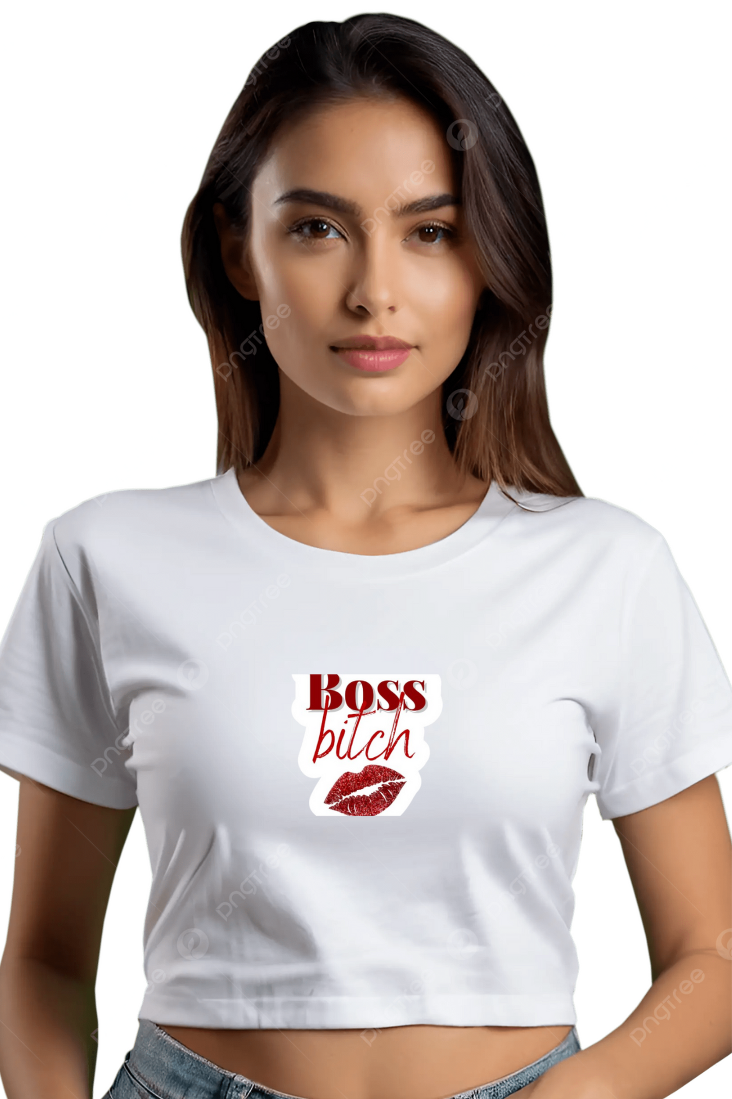 Alaseee “Boss Babe” Crop T-shirt