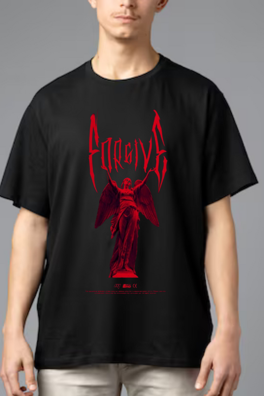 Alaseee “FORGIVE” Oversized Graphic Tee – Angel Edition