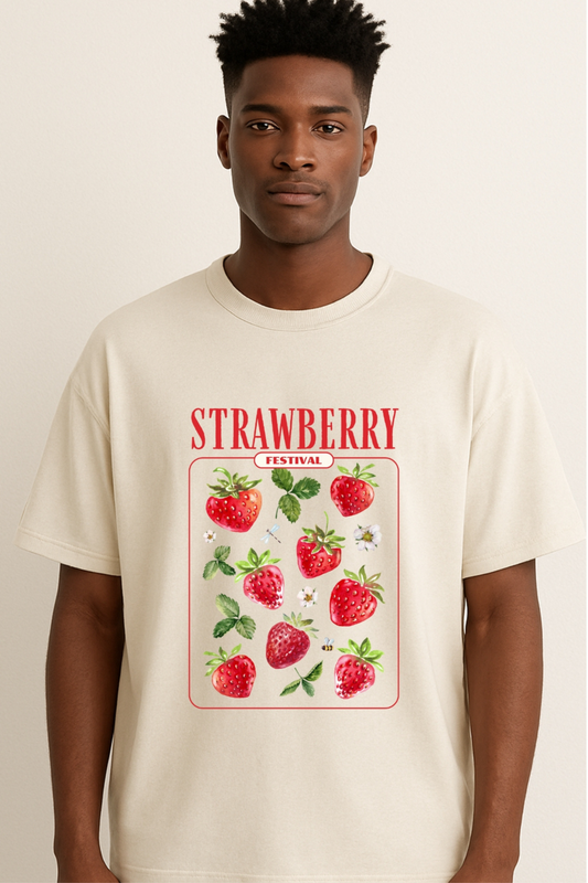 Alaseee Strawberry Festival Oversized Tee
