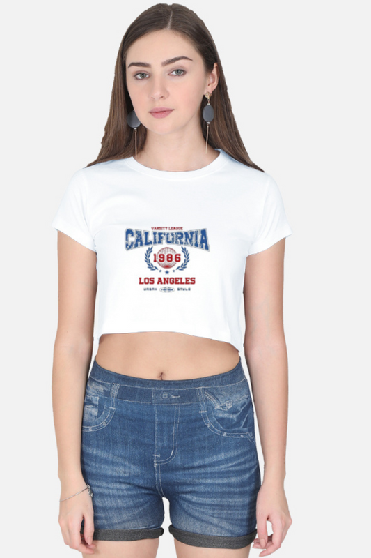 California Varsity Cropped Tee
