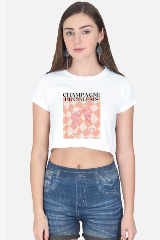 Champagne Problems Crop Tee