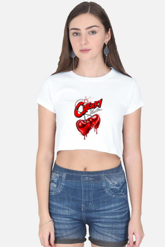 Cherry Bomb Crop Top – Dripping Heart Edition