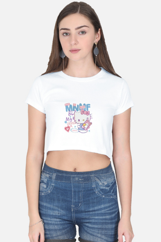 Kawaii Kitty Love Crop Tee