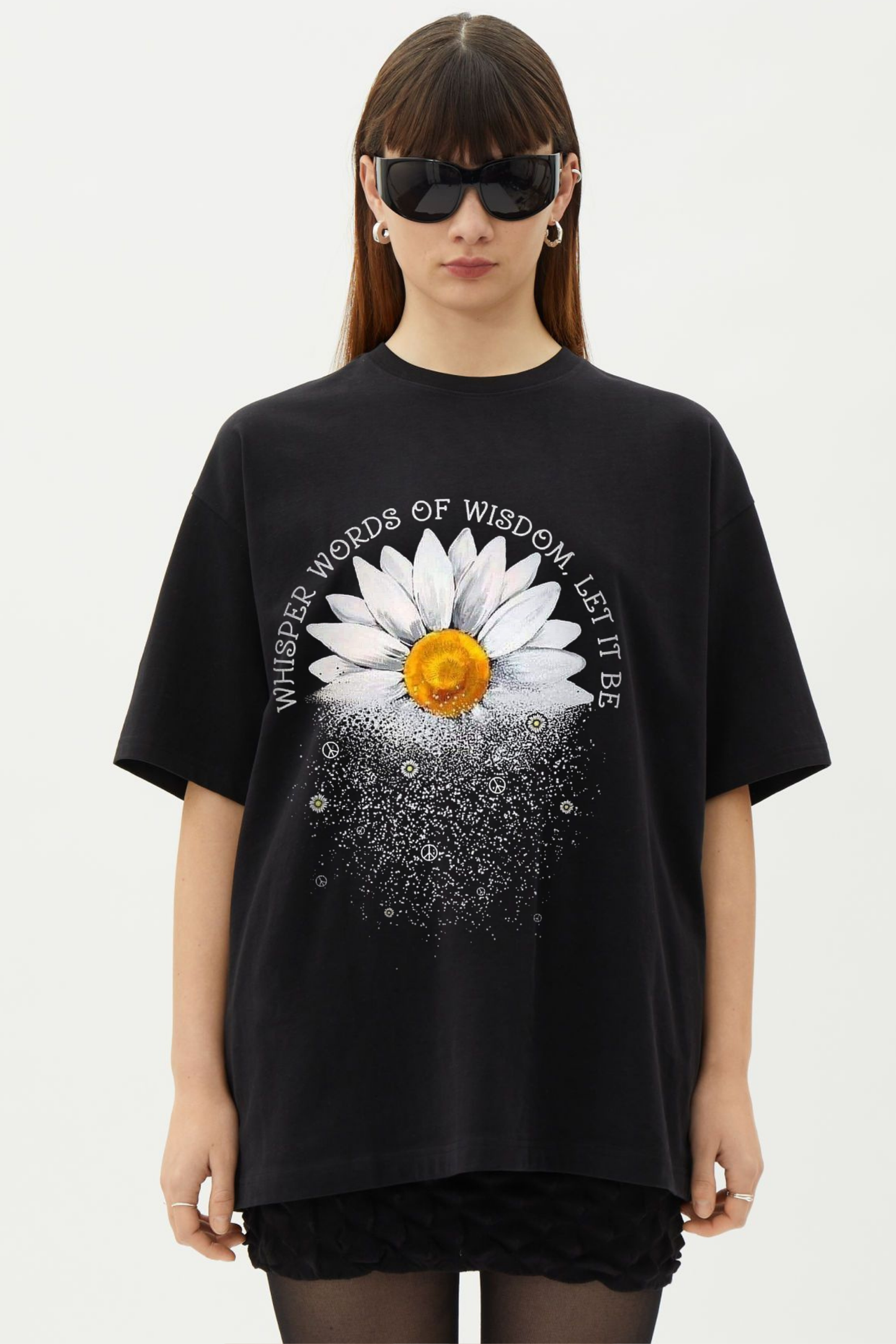 Let It Be" Daisy Graphic Tee