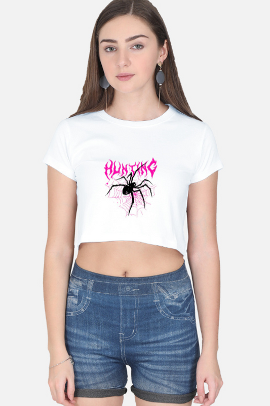 Hunting Spider Crop Tee – Webbed in Attitude