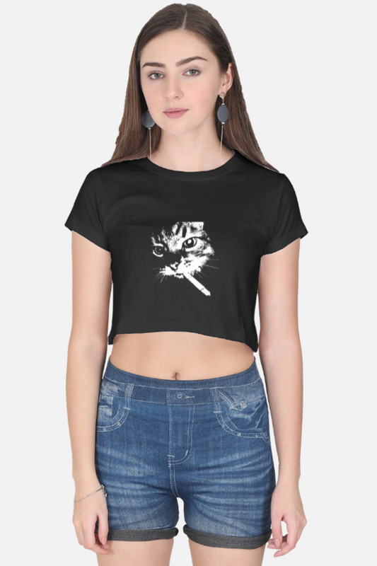 Rebel Kitty Crop Tee