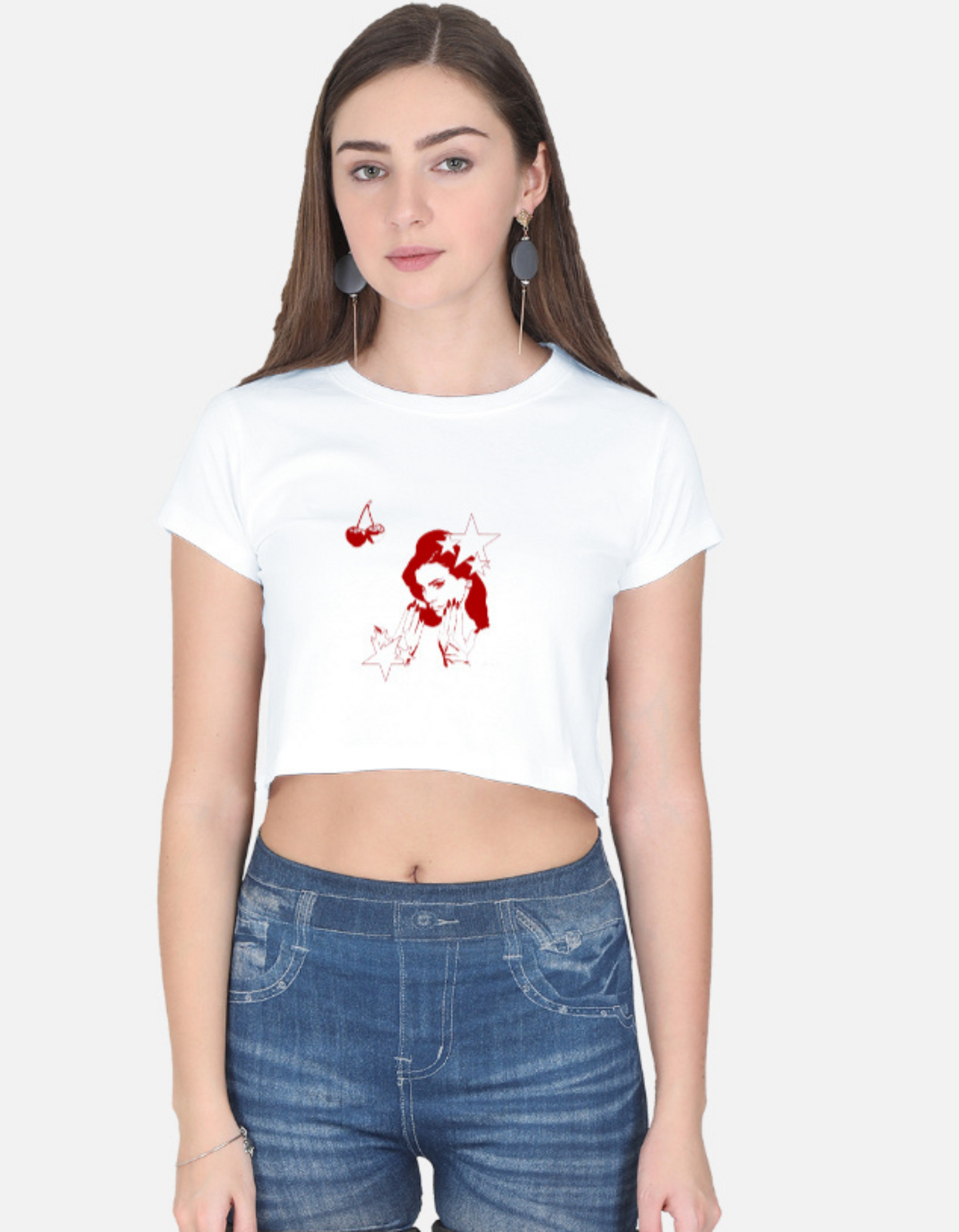 Cherry Crush Pop Art Crop Tee
