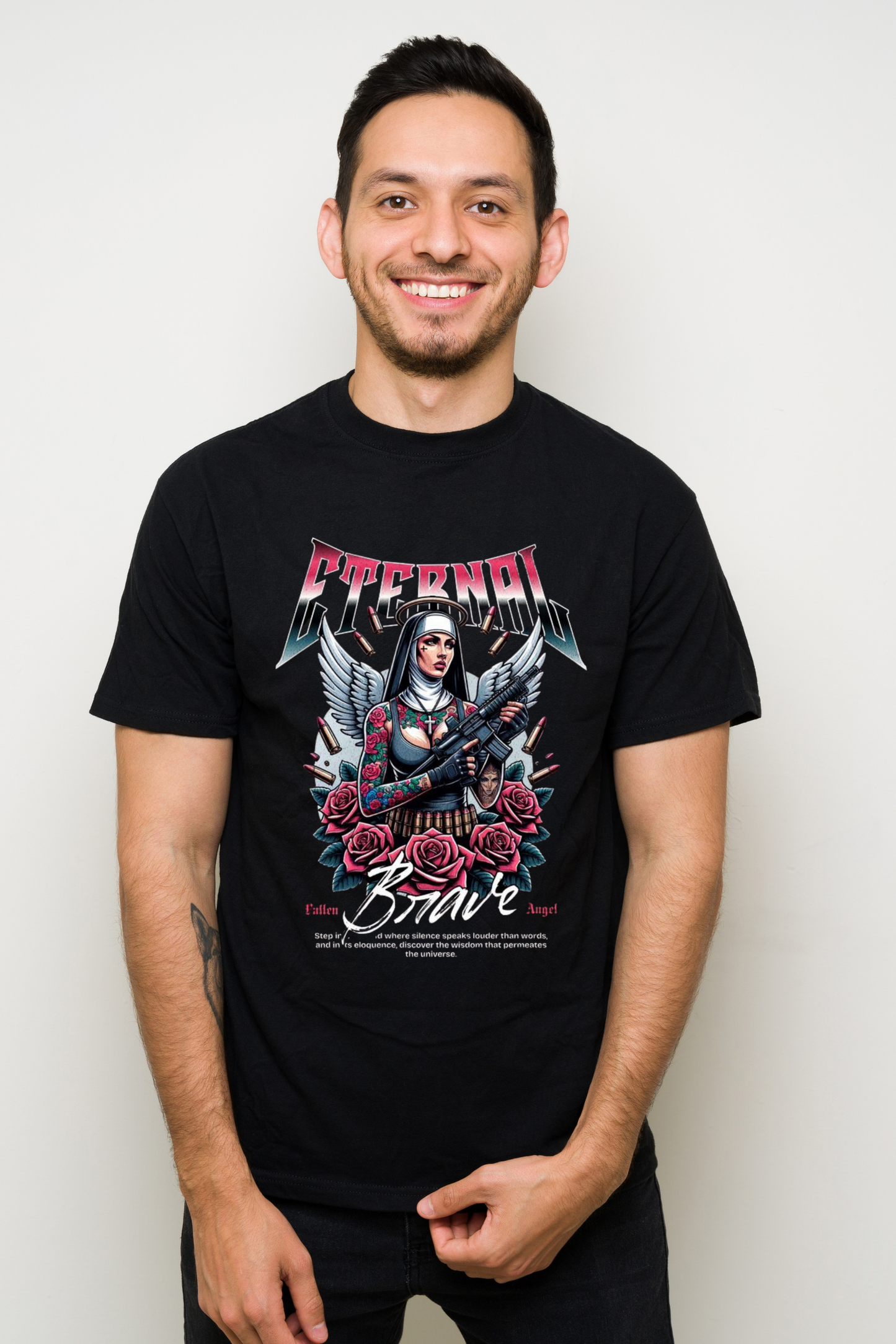 ETERNAL BRAVE” Fallen Angel Tee – Saint of the Streets