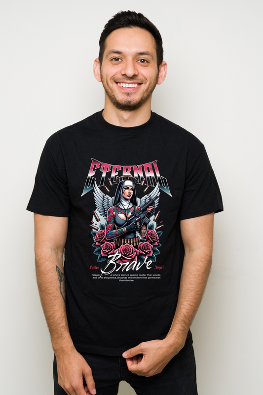ETERNAL BRAVE” Fallen Angel Tee – Saint of the Streets