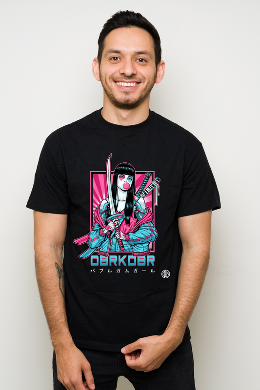 BUBBLEGUM KATANA” – Neo Tokyo Street Tee