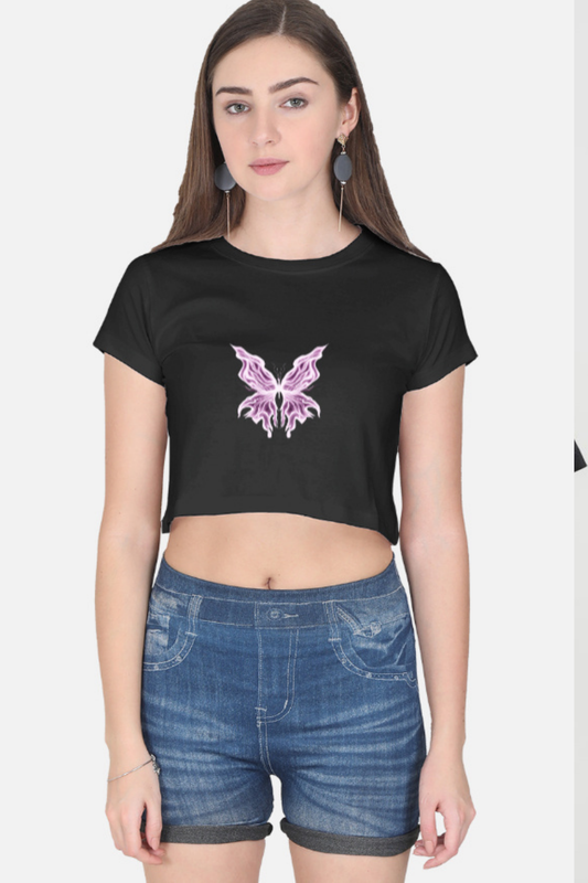 Ethereal Butterfly Cropped Tee