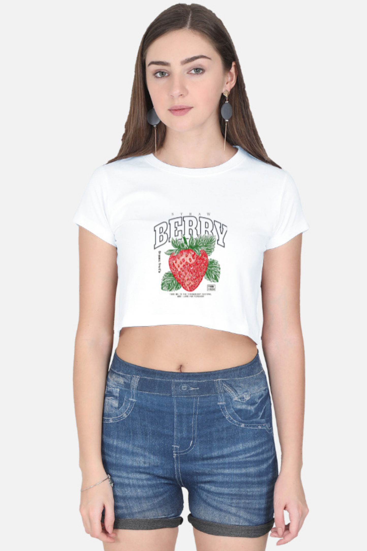STRAWBERRY FESTIVAL Vintage Graphic Crop Tee