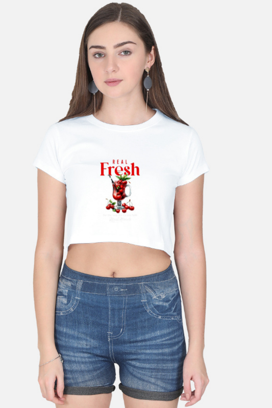 REAL EYES REALIZE REAL LIES crop top
