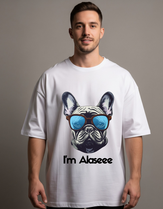 Alaseee "Bulldog Cool" Oversized Graphic Tee