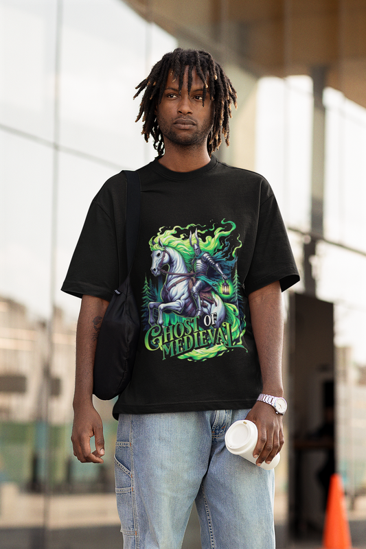 Ghost of Medieval Oversized Graphic T-shirt