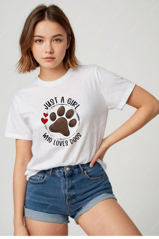 Just a Girl Who Loves Dogs Tee