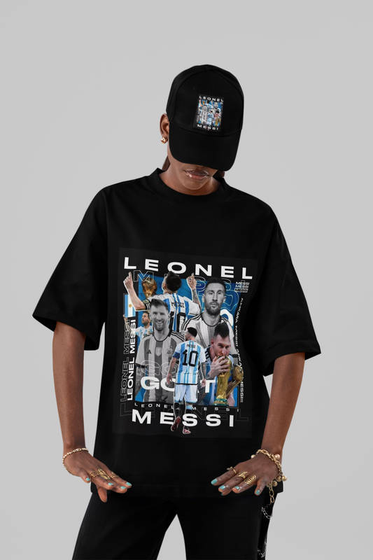 GOAT Vision: Blue & White Collage Tee